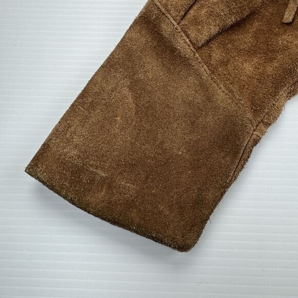 Vintage 90’s g4000 Suede Leather Fringe Western Jacket Brown Small Cowgirl Boho - Picture 15 of 16